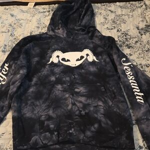 EUC Women's Size Medium Puscifer Concert Navy Tie Dye Hoodie